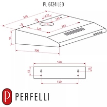 Вытяжка PERFELLI PL 6124 BR LED