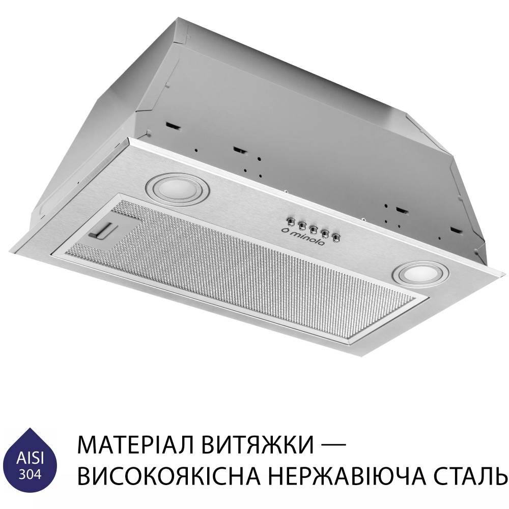 Витяжка MINOLA HBI 5722 I 1200 LED Потужність двигуна 280