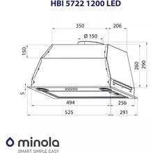 Витяжка MINOLA HBI 5722 I 1200 LED