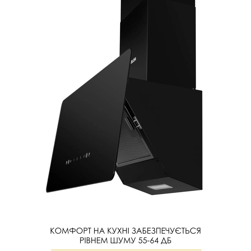 Зовнішній вигляд Витяжка WEILOR AURA WDS 53 BLACK