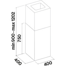 Airvent/chim FALMEC MIRA PLUS WHITE IS 40 800