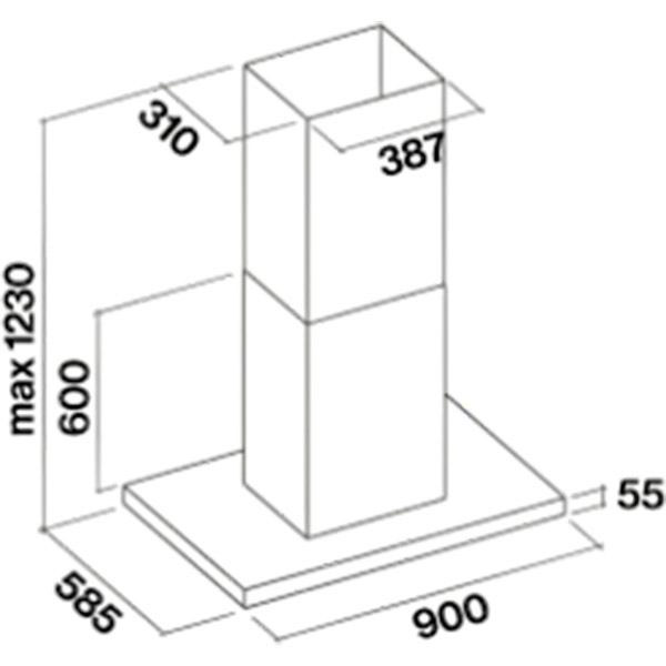 Вытяжка FALMEC LUMINA EVO NRS IS 90 INOX IX 800 (CLMI90.00P2#NEUI490F) Дополнительно Система NRS; Пространственное освещение; Функция 24 часа
