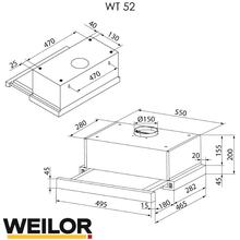Вытяжка WEILOR WT 52 SS Stainless Steel (410212)