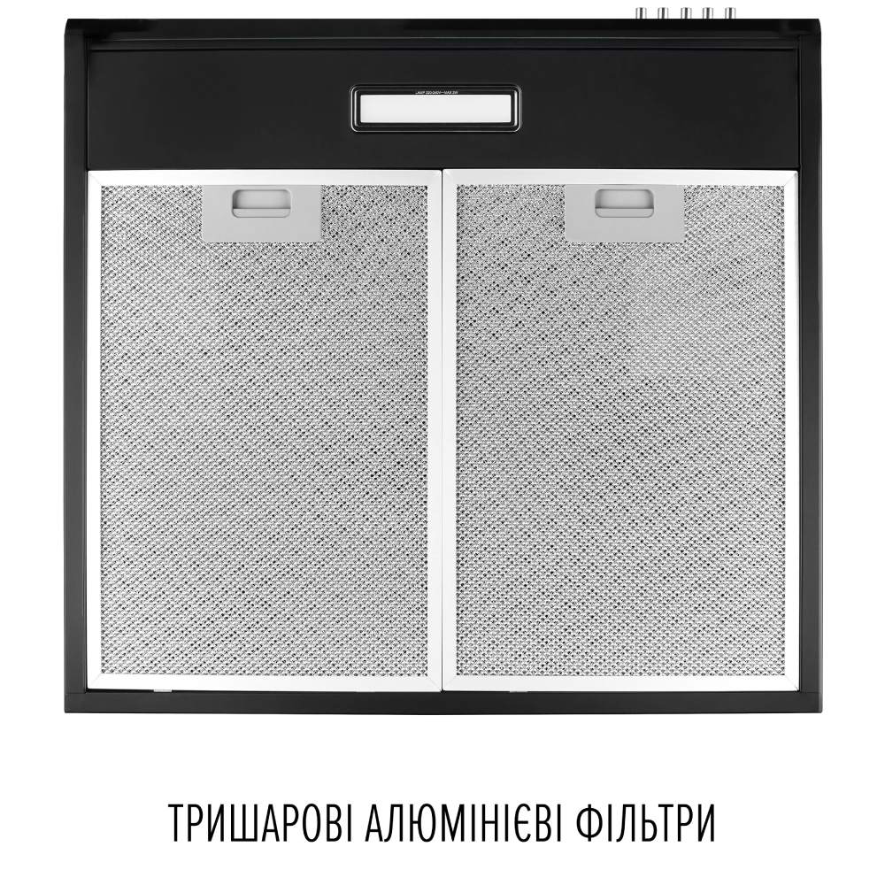 Витяжка PERFELLI PL 5124 BL LED Black (400095) Тип плоска