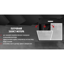 Витяжка PERFELLI PL 5124 BL LED Black (400095)