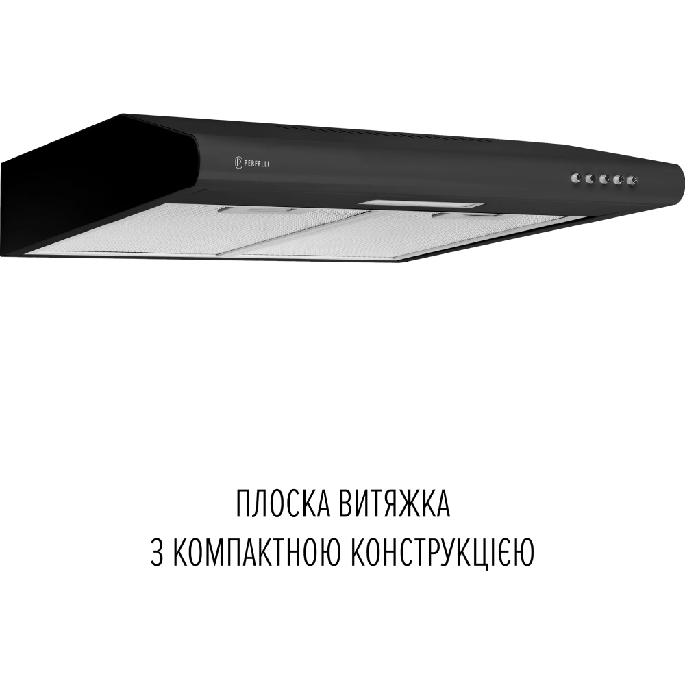 Витяжка PERFELLI PL 5124 BL LED Black (400095) Додатково вага: 5.4 кг; глибина: 50 см; мінімальний рівень шуму: 56 дБ