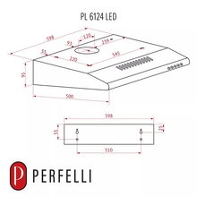 Витяжка PERFELLI PL 6124 BL LED Black (400094)