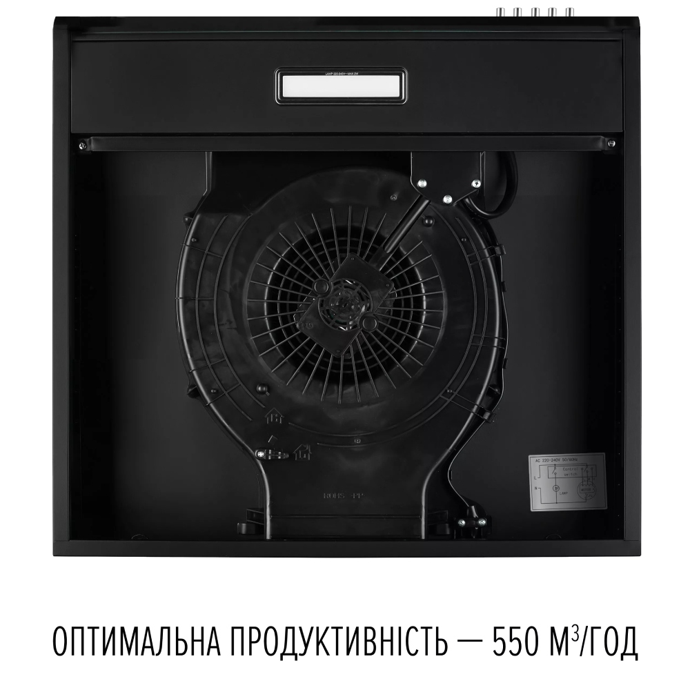 Фото Витяжка PERFELLI PL 6124 BL LED Black (400094)