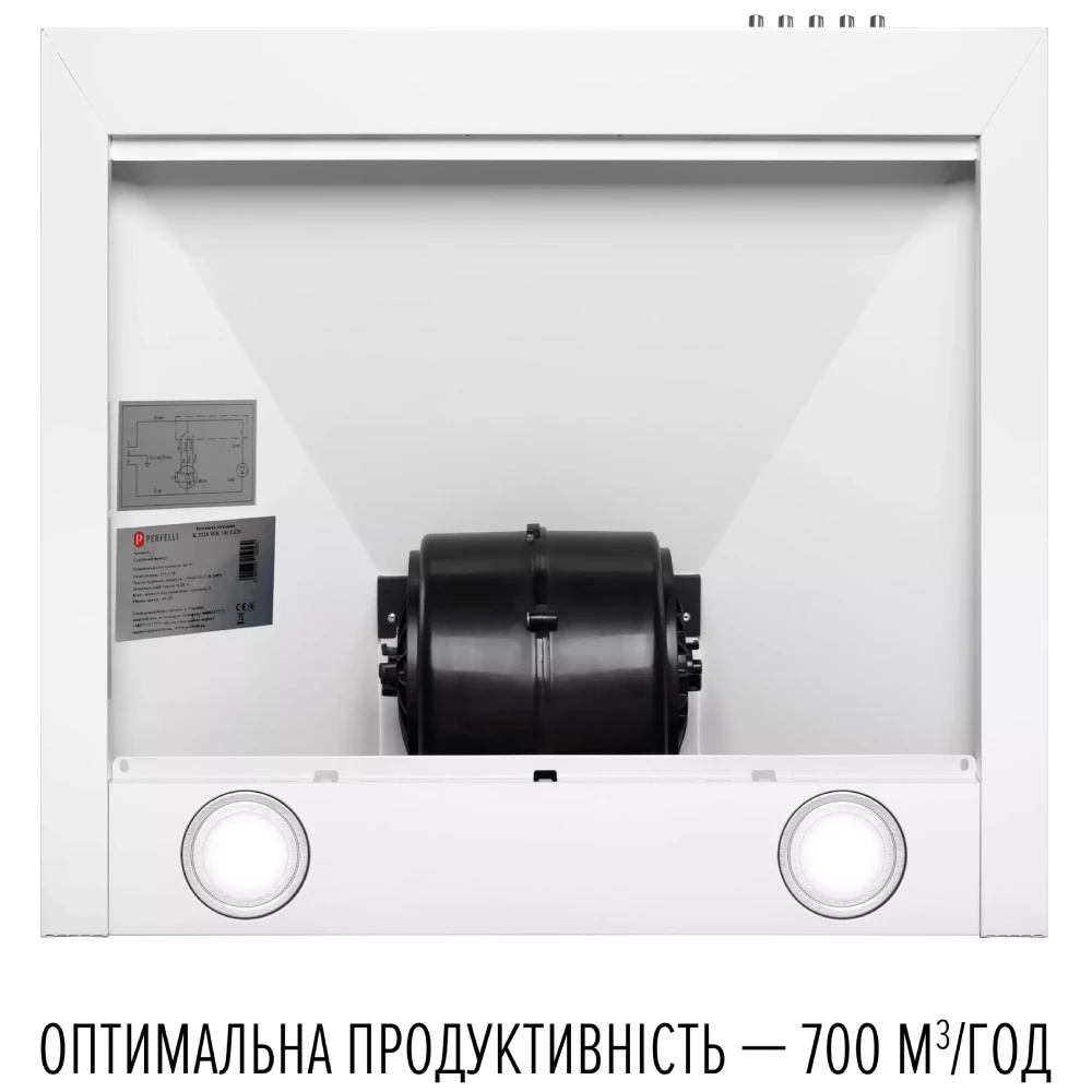 Внешний вид Вытяжка PERFELLI COSTA 5HM BIANCO (350210)