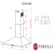 Витяжка PERFELLI COSTA 6HM BIANCO (350213)