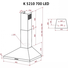 Вытяжка PERFELLI K 5210 WH 700 LED White