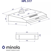 Витяжка MINOLA HPL 517 I Stainless Steel