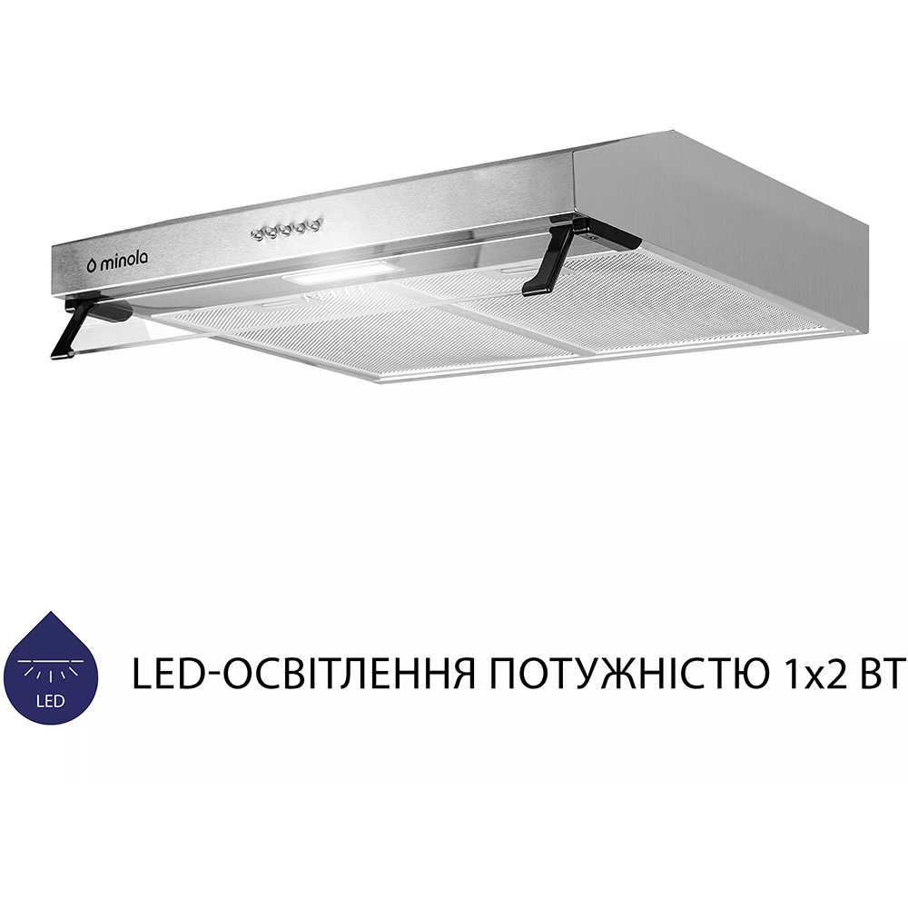 Витяжка MINOLA HPL 517 I Stainless Steel Діаметр повітропровода 120