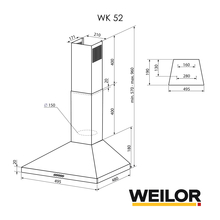 Витяжка WEILOR WK 52 WH