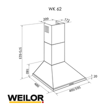 Витяжка WEILOR WK 62 SS