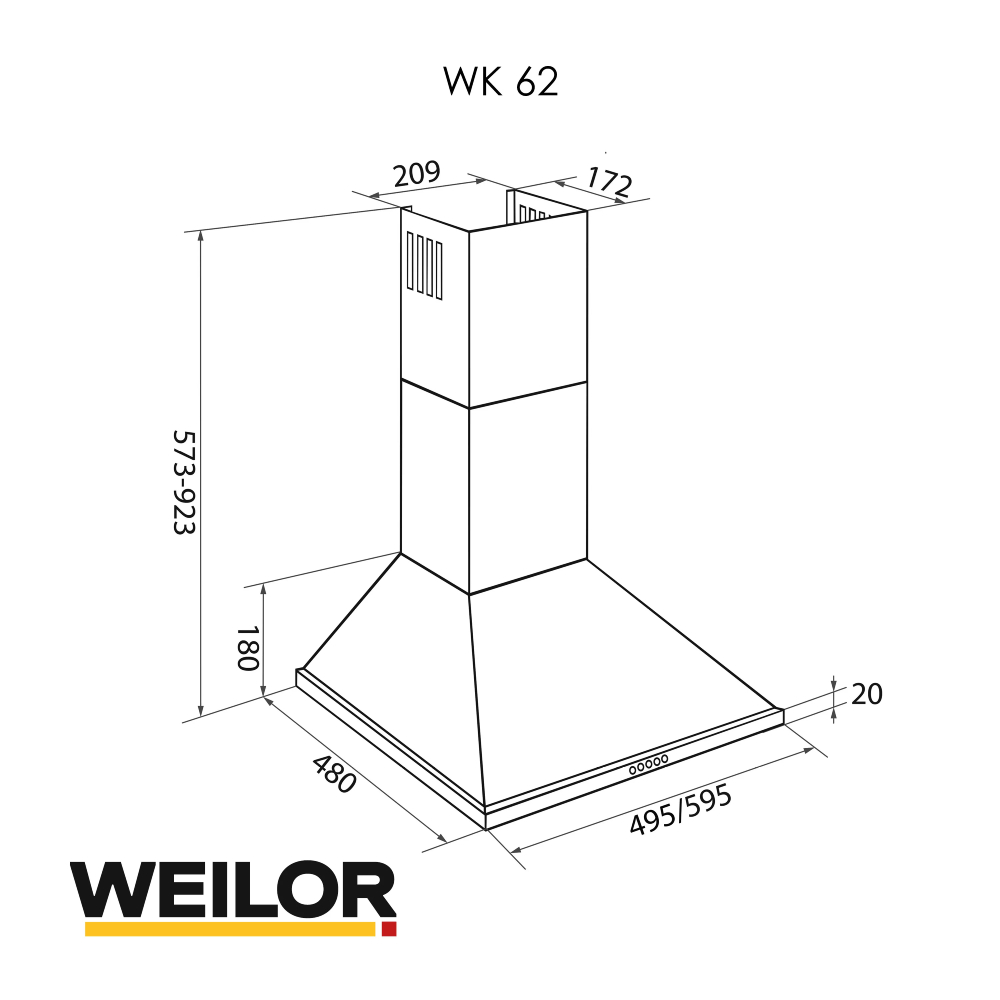 В інтернет магазині Витяжка WEILOR WK 62 WH
