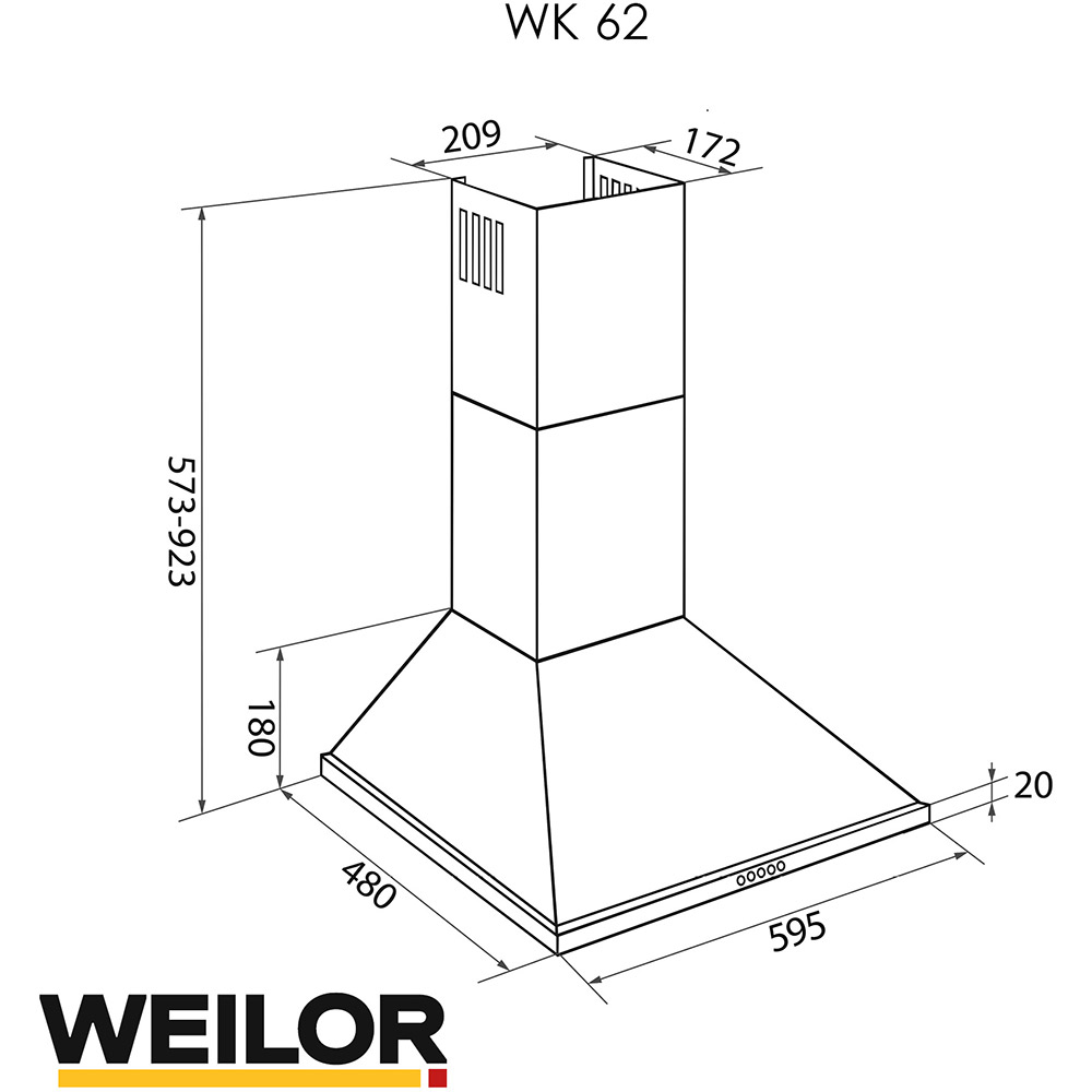 Витяжка WEILOR WK 62 WH — фото 13