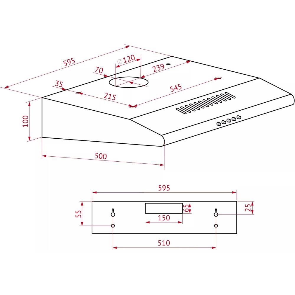 В Украине Вытяжка PERFELLI CLIO 6 DM NERO