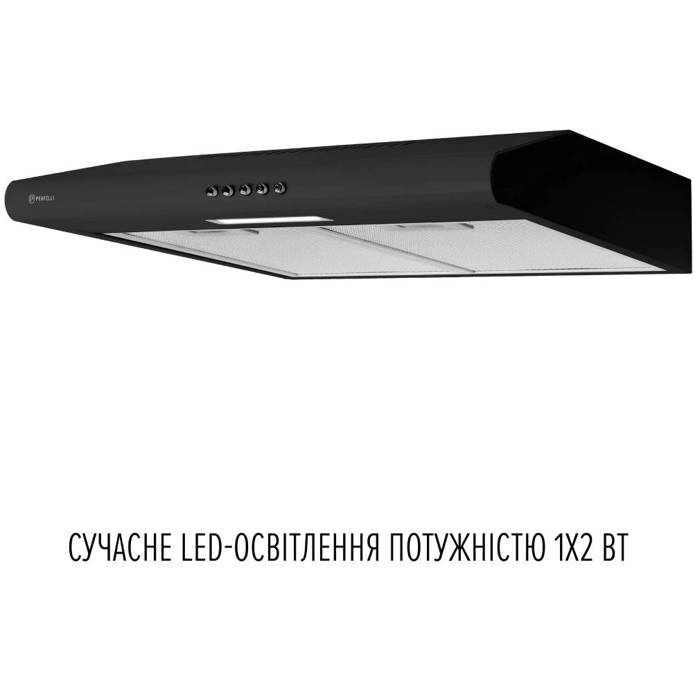 Вытяжка PERFELLI CLIO 6 DM NERO Мощность мотора 100