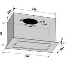 Витяжка VENTOLUX PUNTO 45 BG 800 TC Black (2059765971160)