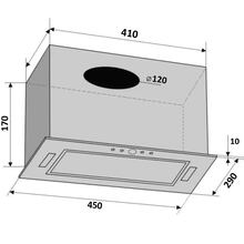 Вытяжка VENTOLUX PUNTO 45 BK 800 PB Black (2059765971177)