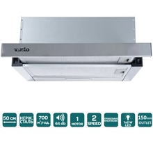 Вытяжка VENTOLUX GARDA 50 INOX (700) LED 2S