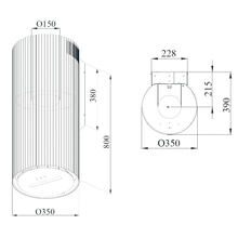 Вытяжка GUNTER & HAUER MARGARETTE 3D WALL BL