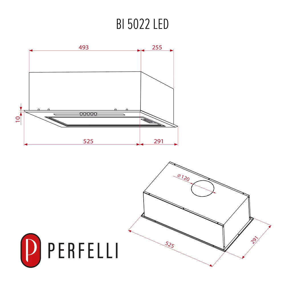 В интернет магазине Вытяжка PERFELLI BI 5022 FBL LED (0420152)