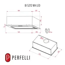 Витяжка PERFELLI BI 5212 WH LED (0420149)