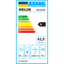 Вытяжка WEILOR WB 58 FBL