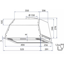 Вытяжка WEILOR WB 58 FBL