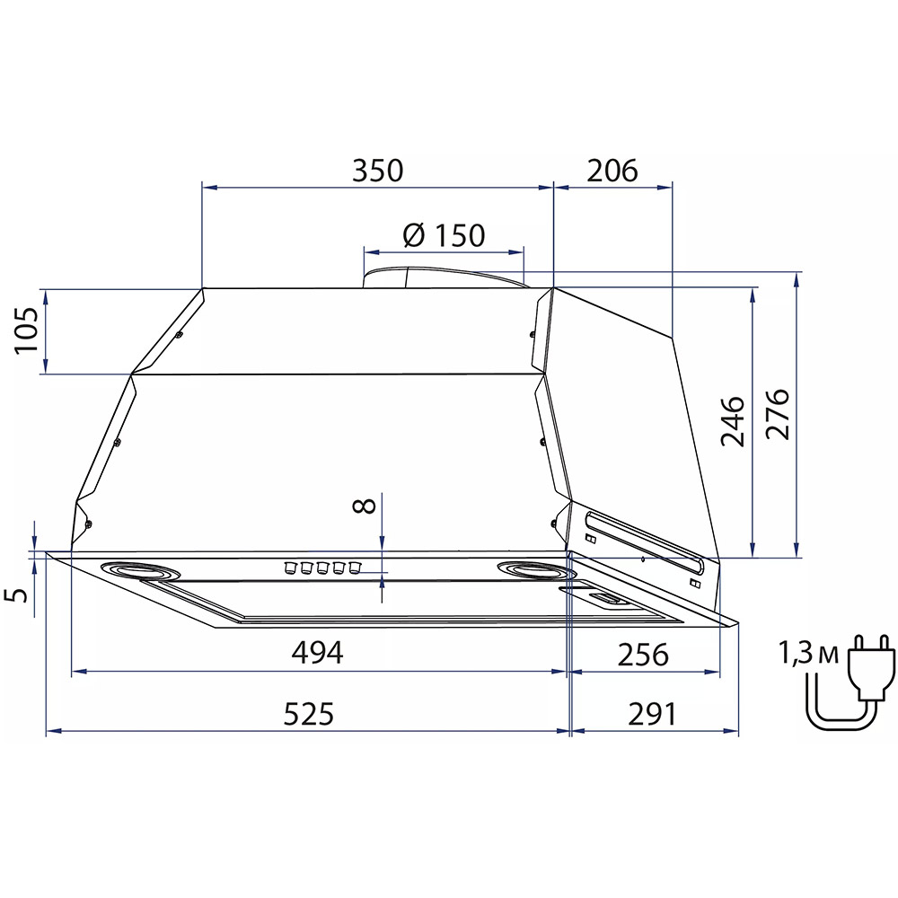 Изображение Вытяжка WEILOR WB 53 FBL