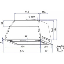 Вытяжка WEILOR WB 53 FBL