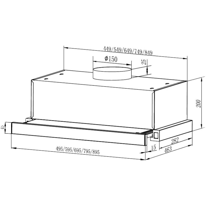 Замовити Витяжка FABER TLSC X A60 2LS (305.0569.214)