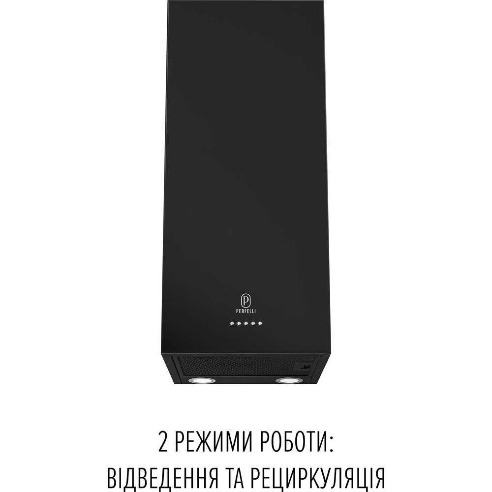 Вытяжка PERFELLI PRIMO 36PEB NERO Диаметр воздуховода 150
