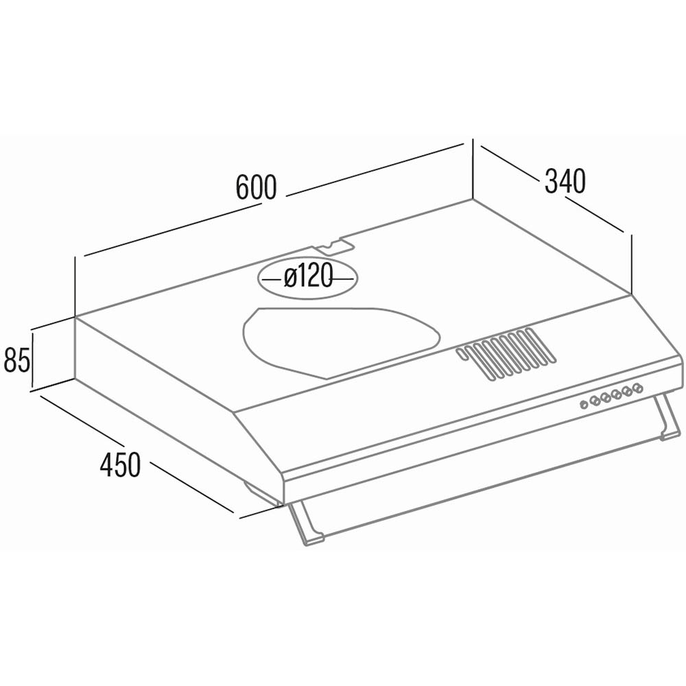 Вытяжка CATA LFK 6001 X Мощность мотора 58