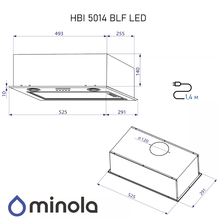 Вытяжка MINOLA HBI 5014 BLF LED (0420176)