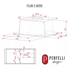 Вытяжка PERFELLI DESIGN FILINI 5 NERO (0420005)