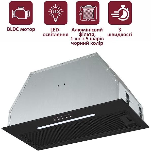 Витяжка PRIME TECHNICS PVBI 10061 B Black Потужність двигуна 75