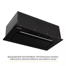 Витяжка WEILOR LUMINA WBG 65 BLACK MATTE