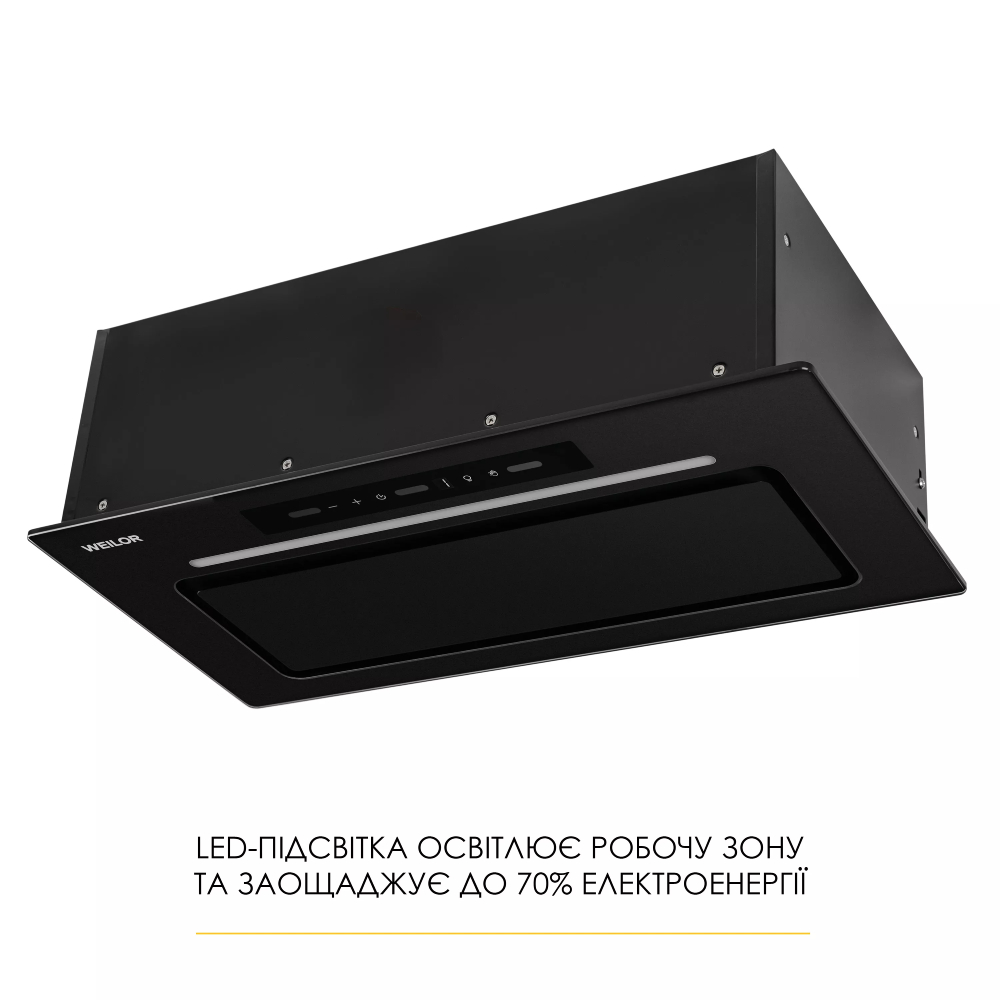 У Фокстрот Витяжка WEILOR LUMINA WBG 65 BLACK MATTE