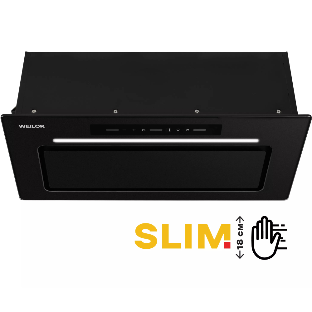 Витяжка WEILOR LUMINA WBG 65 BLACK MATTE Потужність двигуна 70