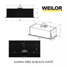 Витяжка WEILOR LUMINA WBG 65 BLACK MATTE