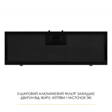 Вытяжка WEILOR LUMINA WBG 69 BLACK MATTE SILENCE