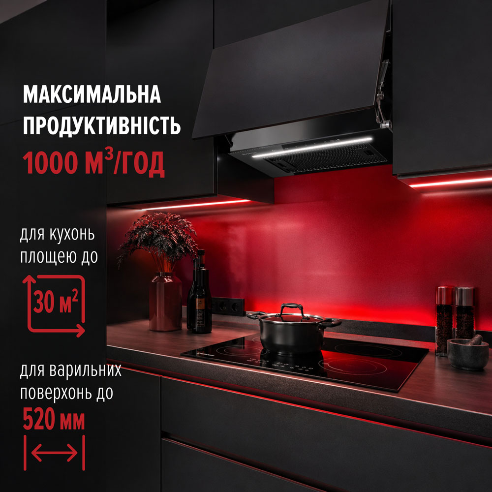 Витяжка PERFELLI LIANA 5 NW NERO SILENZIO — фото 8