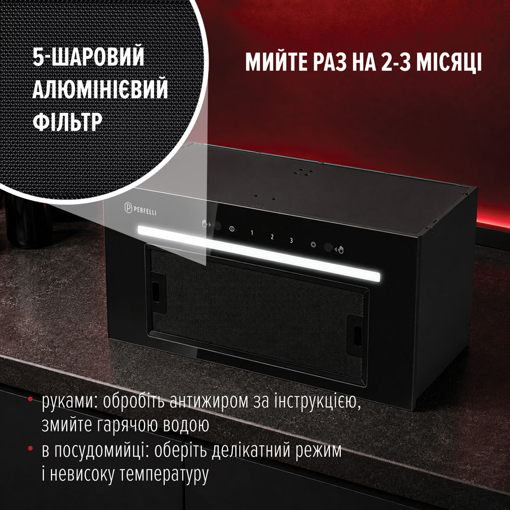 Витяжка PERFELLI LIANA 5 NW NERO SILENZIO — фото 11