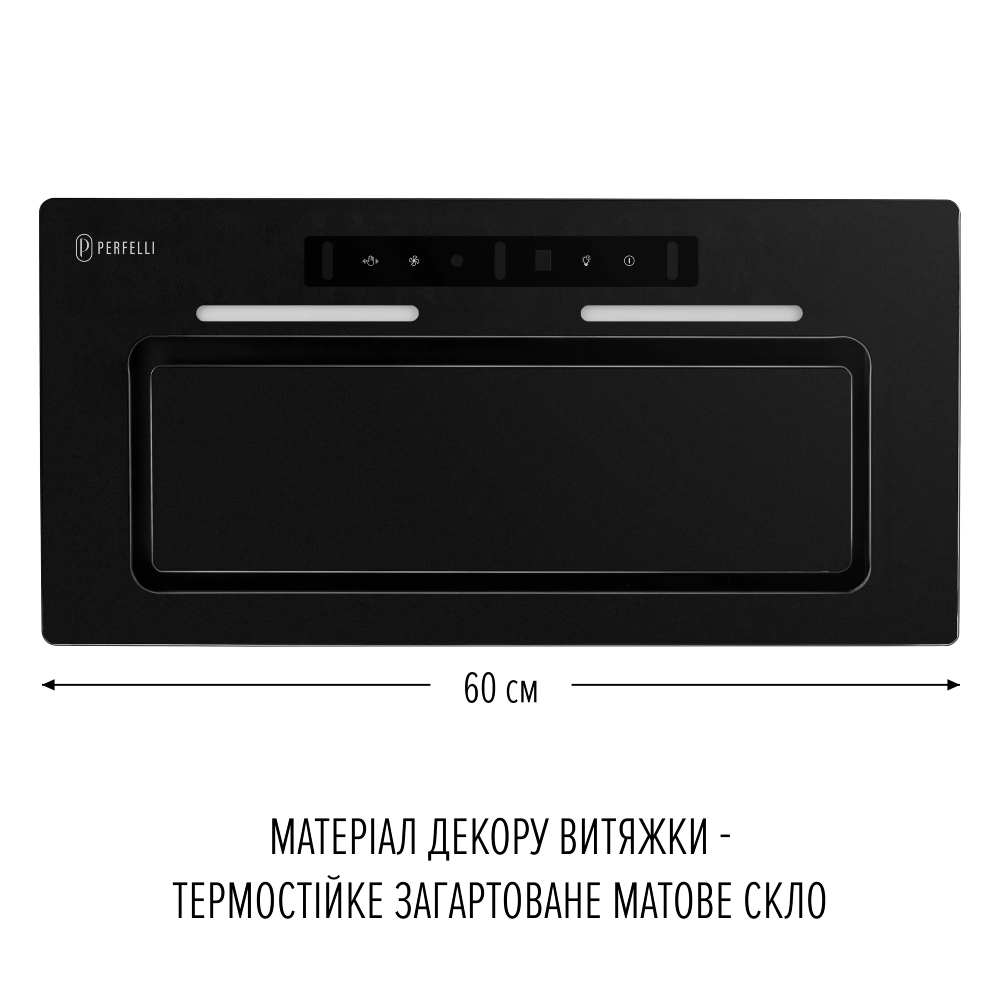 Зображення Витяжка PERFELLI NUOVA 6QWRBM NERO SILENZIO
