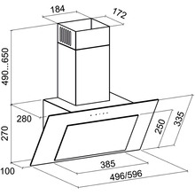 Вытяжка ELEYUS ENSA 1000 LED 60 WH