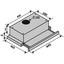 Витяжка VENTOLUX GARDA 45 INOX (700) LED