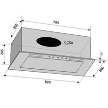 Витяжка VENTOLUX PUNTO 820/279 BGG (1000) TRC MS